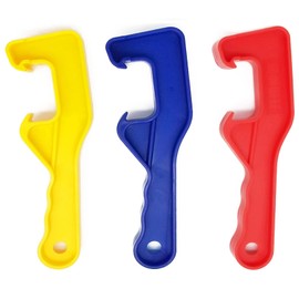 3 Pieces Plastic Bucket Lid Opener 5 Gallon Paint Can Lid Opener, Bucket Lid Lifter Remover Wrench Tool, Remover for Home Office Lid Opening Industrial Use (Red Yellow Blue)