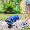 Folding Backpack Trolley with Large Solid Tank Wheels, Aluminum Alloy