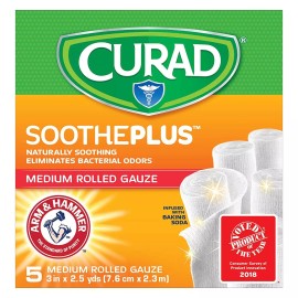 Curad Bv Sootheplus Rolled Gasa Con Arm & Hammer Bicarbonato