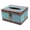 LABRIMP Cute Napkin Box Vintage Wood Tissue Container for Living