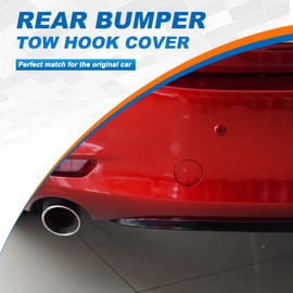 CZShiYue Rear Bumper Tow Hook Cover Towing Eye Cap Fit for Mazda 6 Atenza 2018-2021 GSH7-50-EL1-BB GSH7-50-EK1-BB (White, Right Passenger Side) Xinpinsai