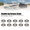 10PCS Double Lip Grease Seals High Hardness Trailer Axle Hub