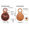 Samunshi® Leather Keyring with Engraving with Various Motifs Gifts Made