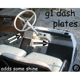 J & O Carts Parts Yamaha G1 Golf Cart Highly Polished Aluminum Diamond Plate Dash Cover Plates