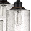 GLOBE Electric 65904 3-Light Bronze Semi-Flush Mount Ceiling Light Fixture