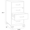 Hirsh Industries LLC Space Solutions 18"D 4 Drawer Metal Mobile