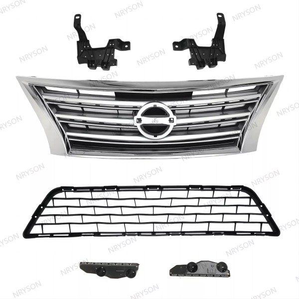 NAYSON 6PC For Nissan SENTRA 2013- 2015 Front Chrome Upper