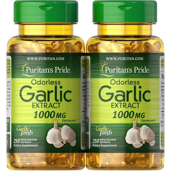 Puritan Fried Garlic Extract 1000mg 250 tablets (2 packs) / Puritan 프라이드 마늘 추출물 1000mg 250정 2통