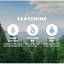 Doctor Squatch Pine Tar Natural Hair Conditioner for Men, 10.6 fl Oz (Pack of 1)