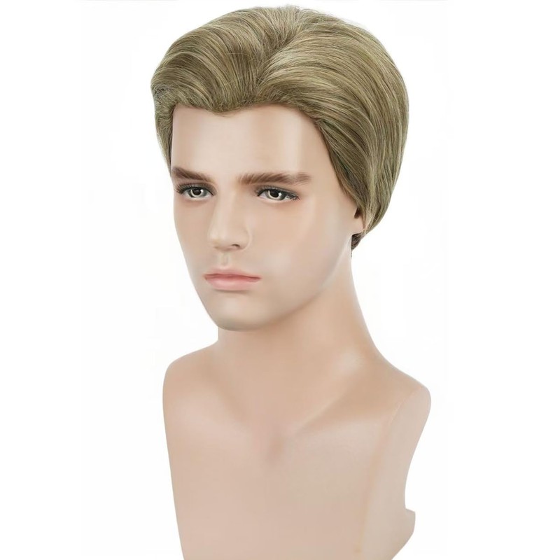 Kids Halloween 70s 80s Boy Wig Short Ash Blonde Wig