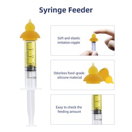 Pet Nursing Bottle Kits, Kitten Bottle Feeding Kit, with 1 Puppy Bottles for Nursing Puppy Milk, 4 Replacement Nipple, Mini Cat Feeding Bottles for Newborn Kittens, Delivery Complete Puppy Kitty