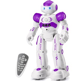 KingsDragon RC Robot Toys for Kids, Gesture & Sensing Programmable Remote Control Smart Robot for Age 3 4 5 6 7 8 Year Old Boys Girls Birthday Gift Present,Purple