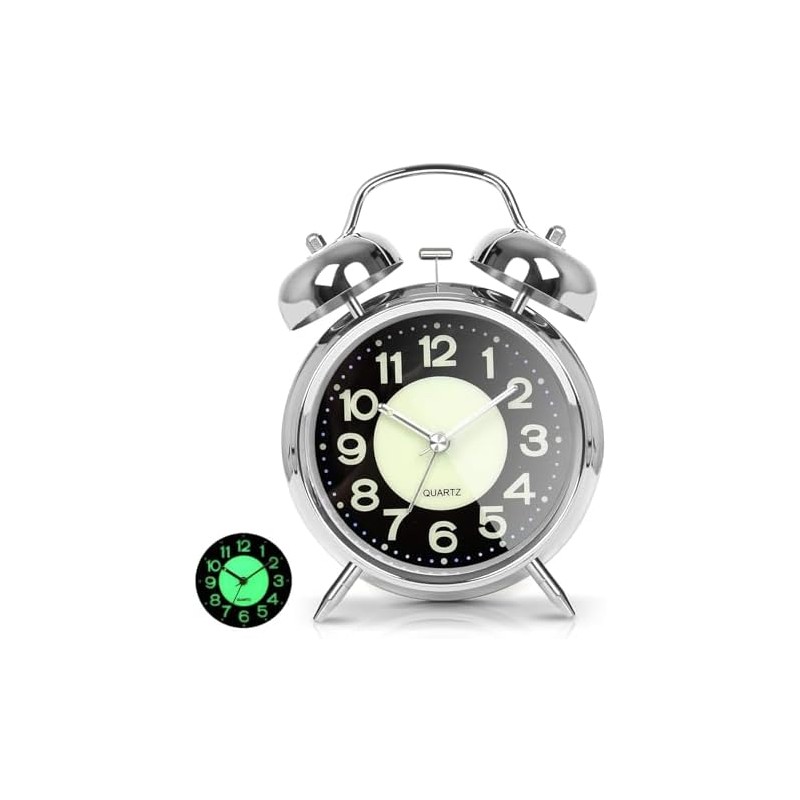 Genérico RU-con Ta/ble Clock Alarm Super Loud for Heavy Sleepers
