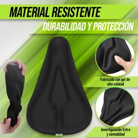 Protezione per sella in gel per bicicletta, coprisella imbottito, 20 x 27 cm, per uso quotidiano in bicicletta statica o urbana