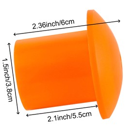 HAKZEON 30 PCS Plastic Rebar Caps, Rebar Mushroom Cap, Safe Cap for Rebar, Protective Caps for Construction Industry Fits Rebar Stake Size 10-30MM, Orange