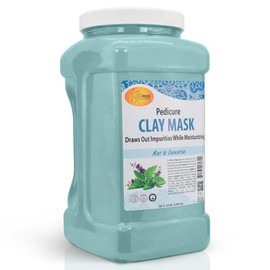 SPA REDI - Clay Mask, Mint and Eucalyptus,128 Oz - Pedicure and Body Deep Cleansing, Skin Pore Purifying, Detoxifying and Hydrating