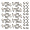 PATIKIL M8x20mm T-Slot Bolts, 20 Sets Hex Flange Nut T-Bolt