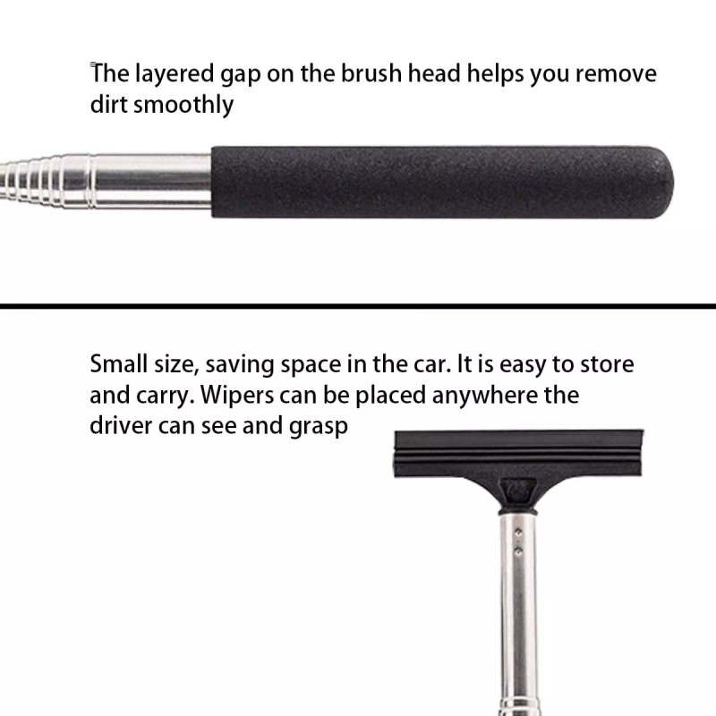 BESTAUTO 2 X Window Squeegee Windshields Long Handle Cleaning Tool