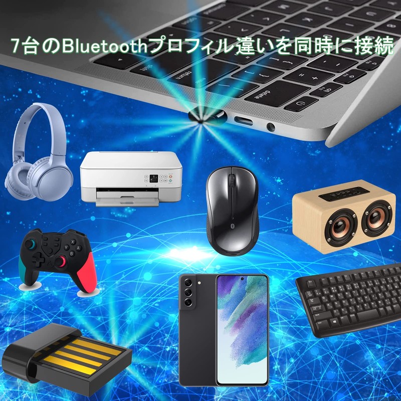 GUROYI Bluetooth 5.1 USB Adapter, Bluetooth 5.1 Technology, Ultra Small,