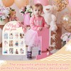 3D Pink Bow My First Year Photo Frame Board Monthly