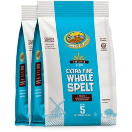 Shibolim Stone Ground Extra Fine Whole Spelt Flour, 5lb (2 Pack) | Triple Sifted Flour | 100% Whole Grain | Certified Kosher