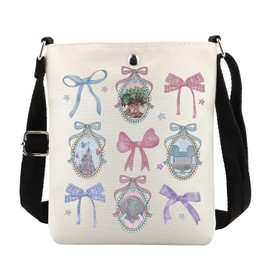 MAOFAED Princess Castle Bow Coquette Crossbody Bag, Shoulder Bag Coquette Bows Decor (castle bow)
