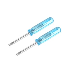 sourcing map 2 x Mini Slotted Screwdrivers, 2.0 mm Flat Head, 45 mm Length for Repairing Small Devices