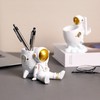 Astronaut Pencil Pen Cup Synthetic Resin Spaceman Figurine Desk Pen