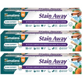 Himalaya Himalaya Herbals Enamel Friendly Stain-Away Toothpaste | Protects Enamel, Removes Tea,Coffee Stains and Plague | Fights Germs, Multi-Action Toothpaste - 75ml (Pack of 3)