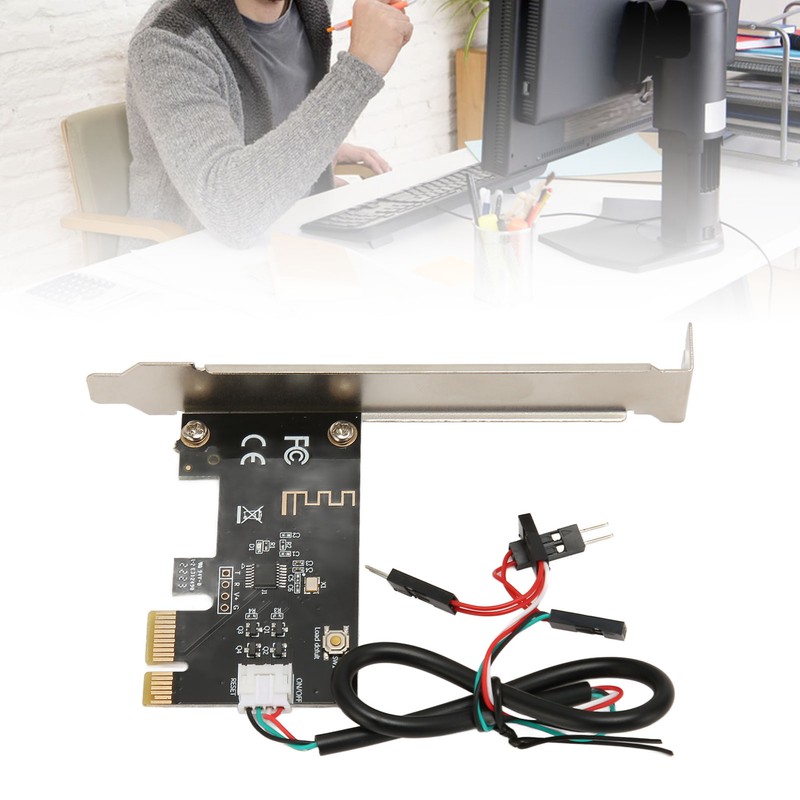 Computer Power Reset Switch PCIE Card Precise Control Thickened Gold