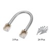 sourcing map 3 Pcs Flexible Door Loop Wire Protection Sleeving