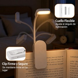 L?mpara Led Plegable con Clip para Libros