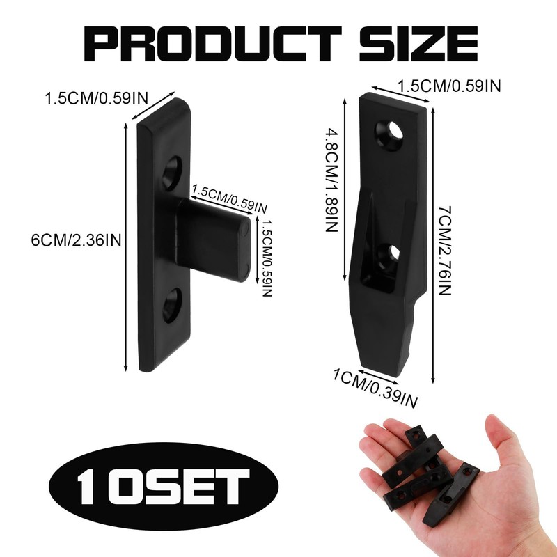 10 PS Bathroom Panel Clips, Fence Panel Clips, Bathroom Base