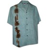 Pacific Legend Hawaiian Tiki Panel Aloha Shirt Sky M