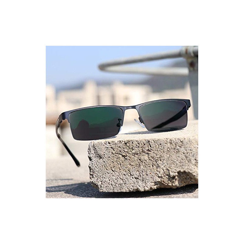 WENDA 調光 変色 フォトクロミック老眼镜 男性 釣り 遠足 (ブラックBla, 2.0)