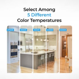 Bluex Bulbs 2 Pack 5/6 Inch LED Disk Lights 5CCT Dimmable Flush Mount Ceiling Disc Lights - 1100 Lumens 15W Eqv 110W - 5 Adjustable Color 2700K/3000K/4000K/5000K/6000K LED Surface Mount Ceiling Lights