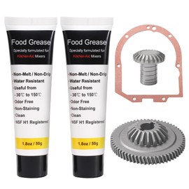 KINTLE Upgraded W11192794 Hub Gear Kit with Food Grade Grease and 4162324 Gasket Compatible Whirlpool Ki-tchenAid Mixer Replaces AP6329541 9705130 PS12348885, SMALL, SILVER, MOWP4-TJ