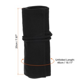 PATIKIL Handmade 36 Slots Roll Up Pencil Case, Canvas Pencil Wrap Pouch Pen Holder Organizer for Artist Drawing Coloring Sketching, Black