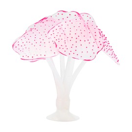 CAPASTEC Silicone Glowing Simulation Coral, Fluorescence Aquatic Artificial Coral for Aquarium (Pink)