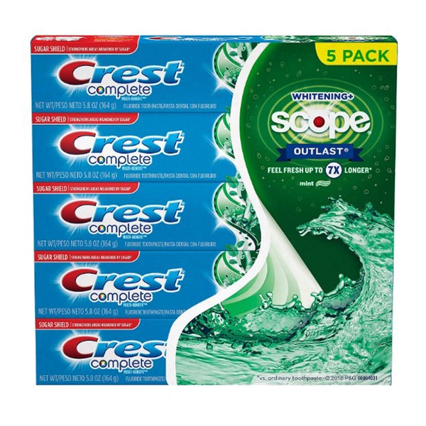 Crest Complete Multi-benefit Whitening (5.8 Ounce, 5 Pack)