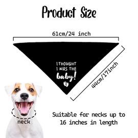 Dog Bandana Pregnancy Announcement Apparel & Accessories I Thought I was The Baby! Pet Dog Scarf Baby Reveal Photo Prop