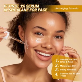 CHOWMI Retinol 1% in Squalane Serum For Face, 30ML Moisturizing Retinol Face Serum For Fine Lines & Acne, Retinol Serum For Dry Skin. (2)