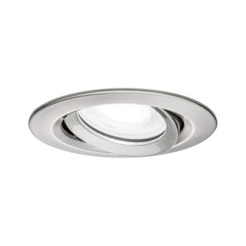 Paulmann Nova Plus 936.71 Recessed Light LED Round 1 x 6 W GU10 Brushed Iron Swivelling Dimmable IP65 Jet Water Protected
