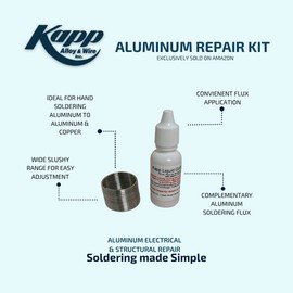Aluminum solder kit for structural and electrical repairs 1/16" tin-zinc