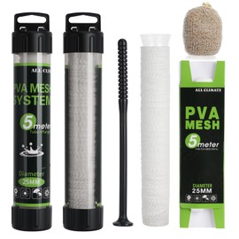 QMLING 10 m PVA Net Fishing, 25 mm Wide PVA Mesh, Fast Melting Bag, Carp Accessories for Boilie Bait Feed