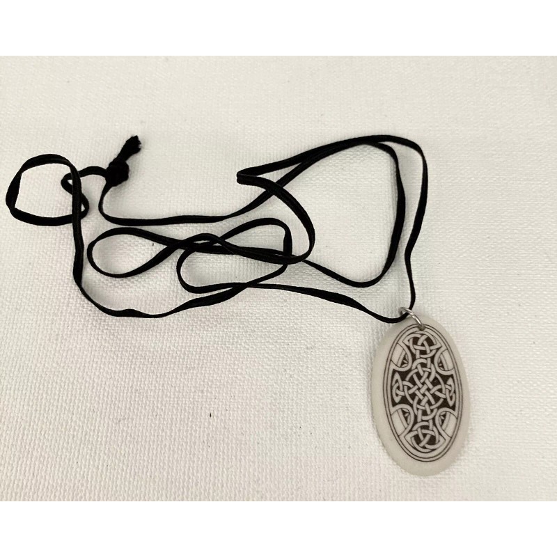 Touchstone Pottery Porcelain Oval Celtic Cross