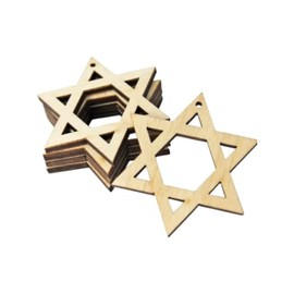 Unfinished Jewish Star of David Laser (Many Size & Quantity Choices) Cutout Dangle Earring Jewelry Blanks Charms Shape Crafts Made in Texas Wood Wooden Hanukkahs