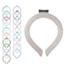[liber] [cicibella Genuine Product, 28℃ Natural Freezing] Ice School Ring, Ice Neck, Cool Band, Cool Ring, Neck Cooler, Cool Goods, Cool Ring, Cute, Summer Protection, Check (Black)