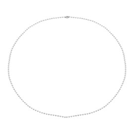 PATIKIL Silver-tone Beaded Chain Necklace, Titanium Steel 2.4mm Bead Ball Chain Necklace Y2K Punk Necklace for Women and Men Jewelry Gift, 21.65 Inch Length