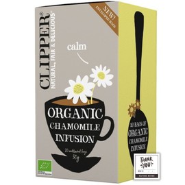 Clipper Chamomile Organic Herb Tea Caffeine Free 20 P Organic Tea Chamomile Infusion Caffeine Free Organic Herb Tea 20P Nature Kiosk with Open Date Label
